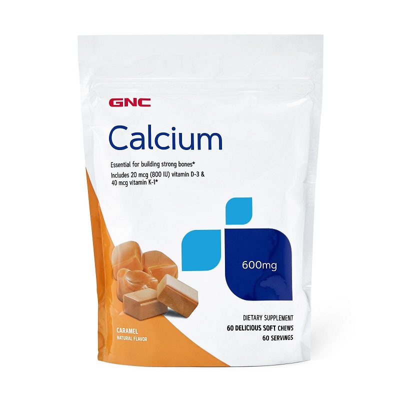 Calciu caramele Calcium Soft Chews 600 mg, 60 caramele, GNC