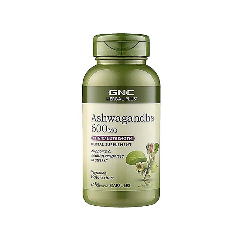 Ashwagandha 600 mg Herbal Plus, 60 capsule, GNC