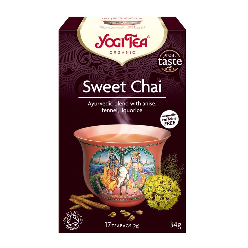 Ceai Bio Sweet Chai, 17 plicuri, Yogi Tea