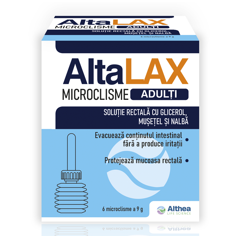 Microclisme pentru adulti AltaLAX, 6 bucati, Althea Life Science