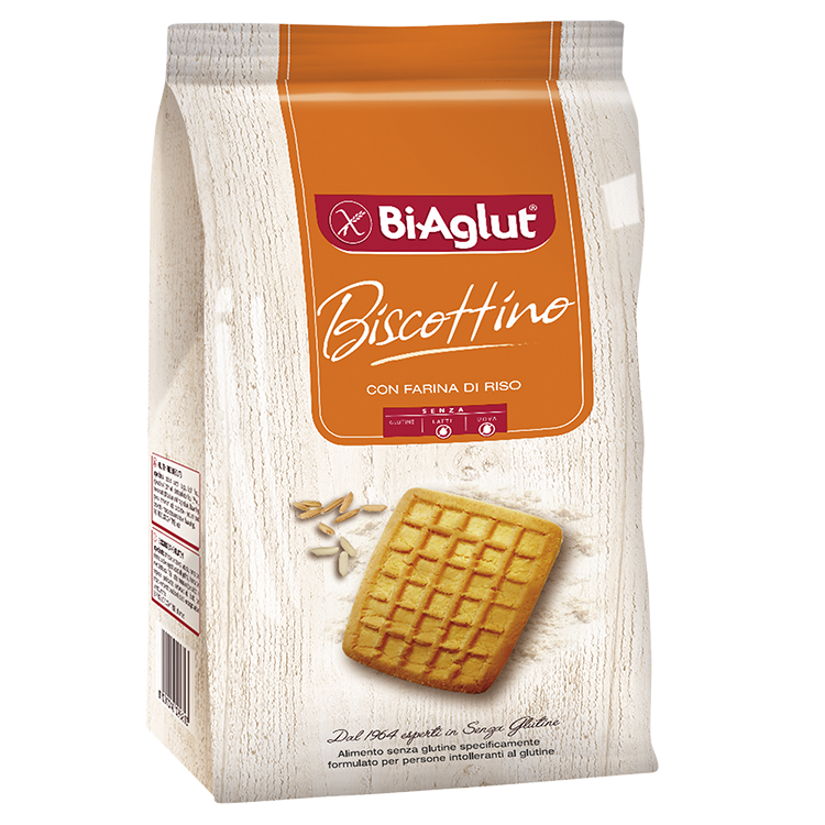 Biscuiti dietetici cu faina de orez Biscottino, 200 g, Biaglut