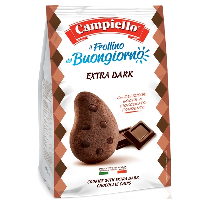Biscuiti cu ciocolata neagra, 400 g, Campiello