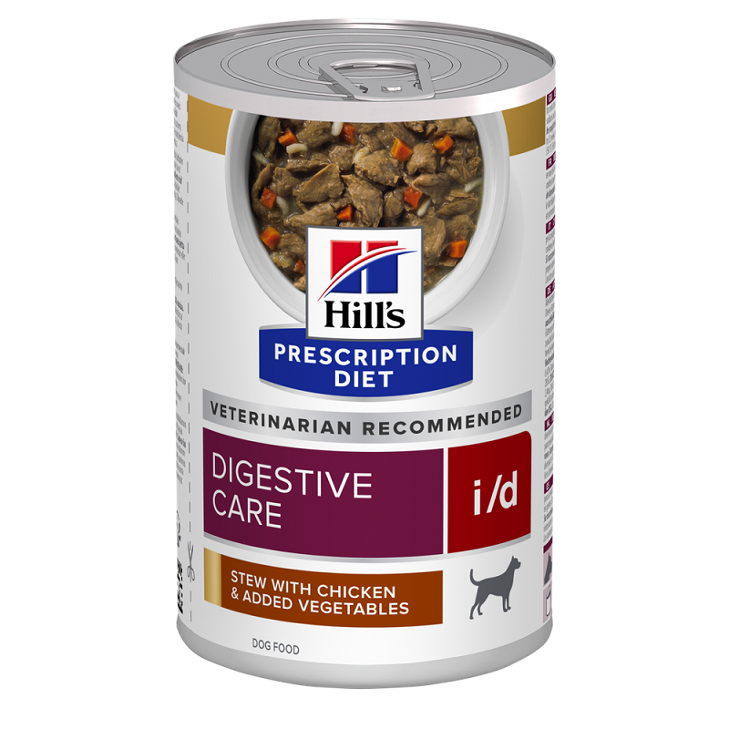 Hrana cu pui si legume adaugate pentru caini i/d Digestive Care, 354 g, Hill's PD