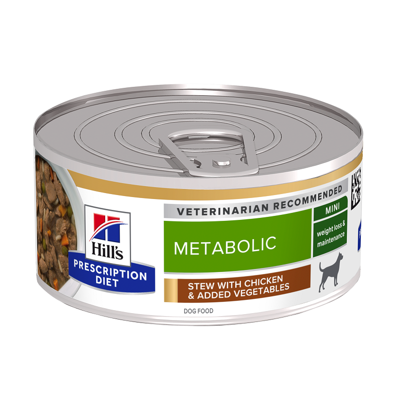 Tocanita pentru caini cu gust de pui si legume Metabolic Mini, 156 g, Hill's PD