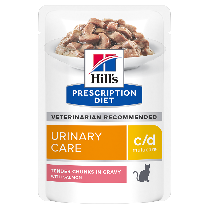 Hrana pentru pisici cu somon c/d Urinary Care, 85 g, Hill's PD
