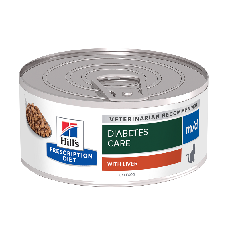 Hrana cu ficat pentru pisici m/d Diabetes Care, 156 g, Hill's PD