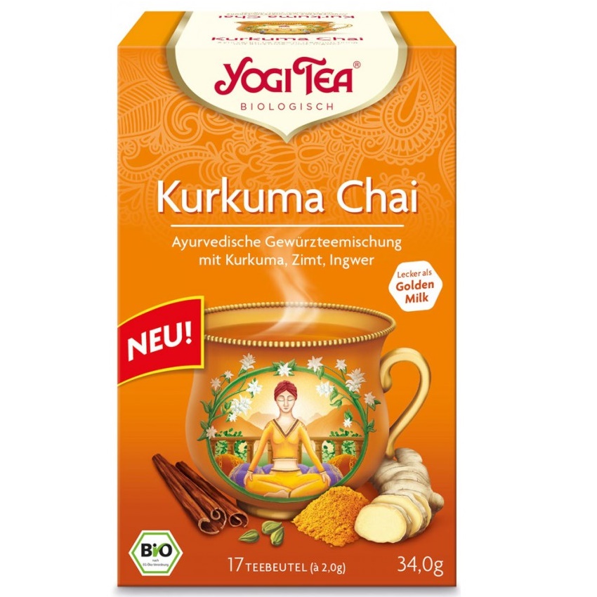 Ceai Bio Kurkuma Chai, 17 plicuri, Yogi Tea