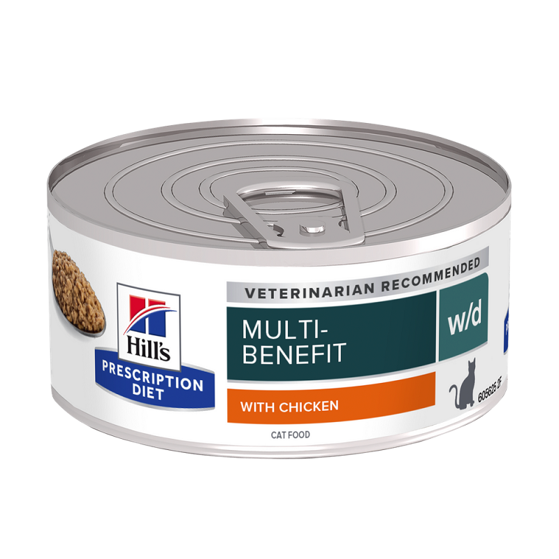 Hrana cu pui pentru pisici w/d Multi Benefit, 156 g, Hill's PD