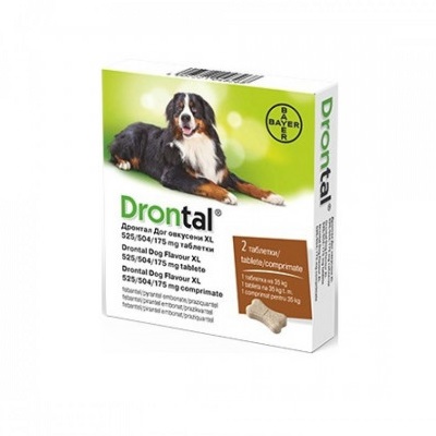 Antiparazitar intern pentru caini Drontal Dog Flavour XL, 2 comprimate, Bayer Vet OTC