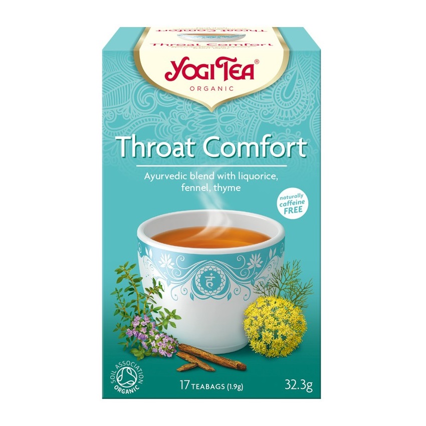 Ceai Bio Throat Comfort, 17 plicuri, Yogi Tea