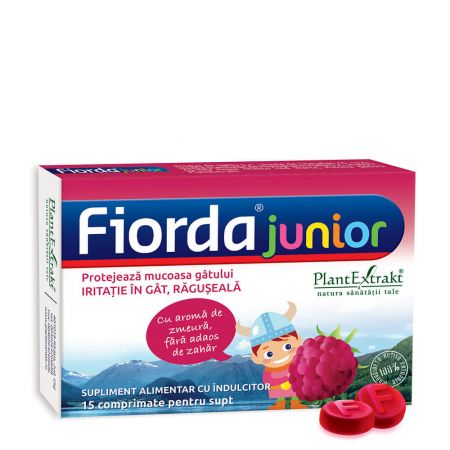 Fiorda Junior cu aroma de zmeura, 15 comprimate - Plant Extrakt