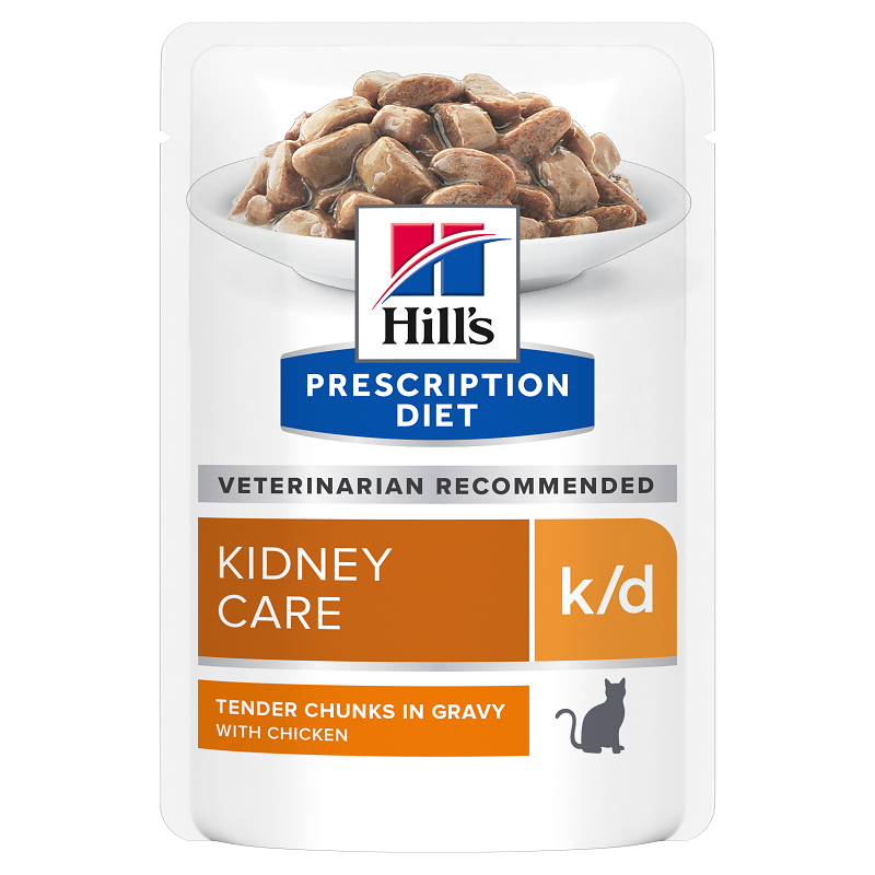 Hrana cu pui pentru pisici k/d Kidney Care, 85 g, Hill's PD