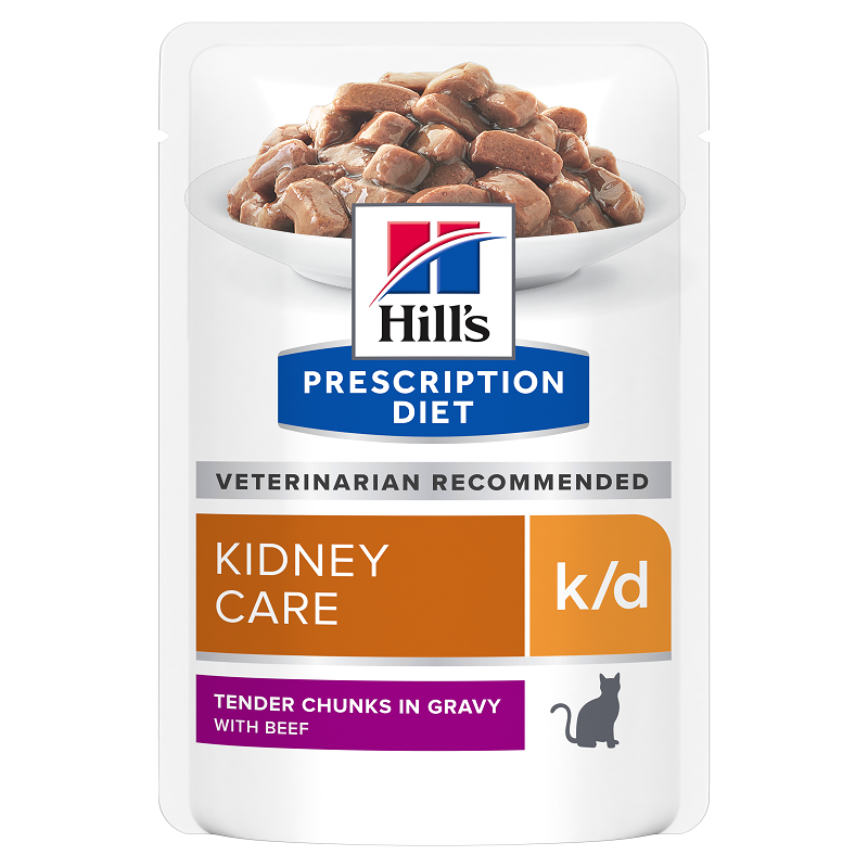 Hrana cu vita pentru pisici k/d Kidney Care, 85 g, Hill's PD