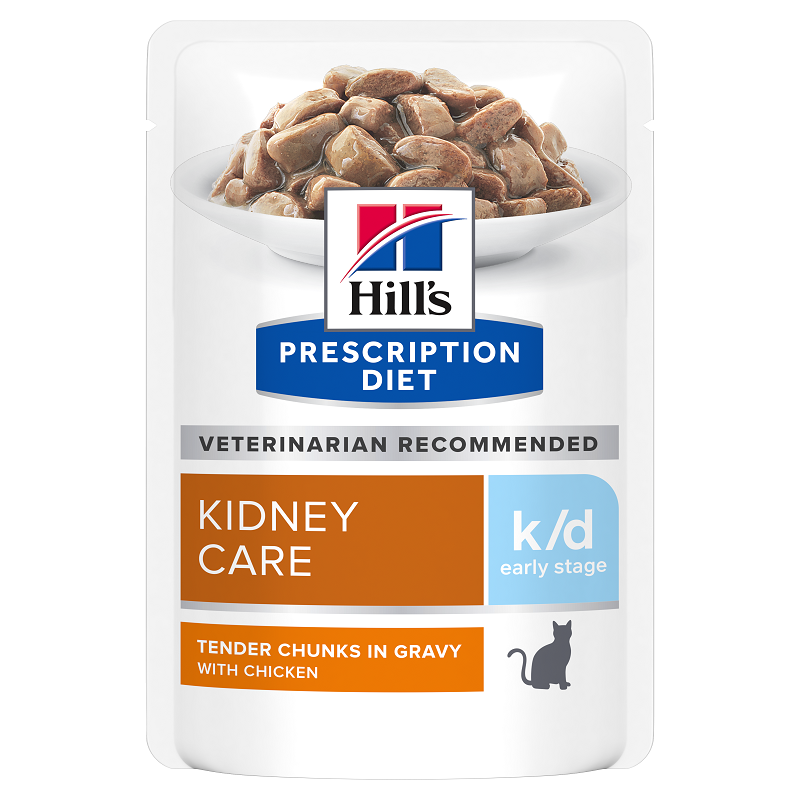 Hrana cu pui pentru pisici k/d Kidney Care, 85 g, Hill's