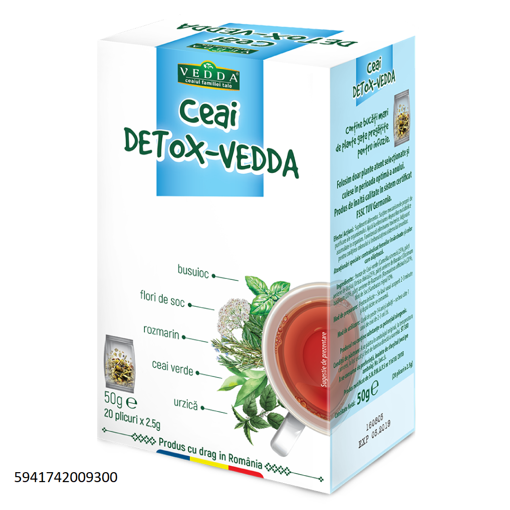 Ceai detox, 50 g, Vedda