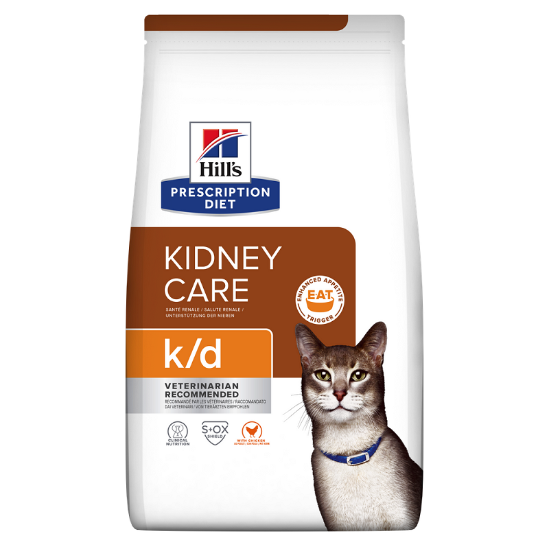 Hrana cu pui pentru pisici k/d Kidney Care, 400 g, Hill's PD