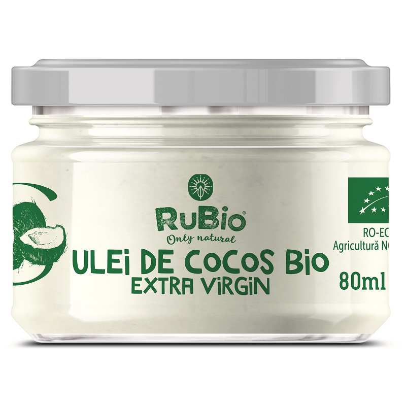 Ulei de cocos ecologic extra-virgin, 80 ml, Rubio