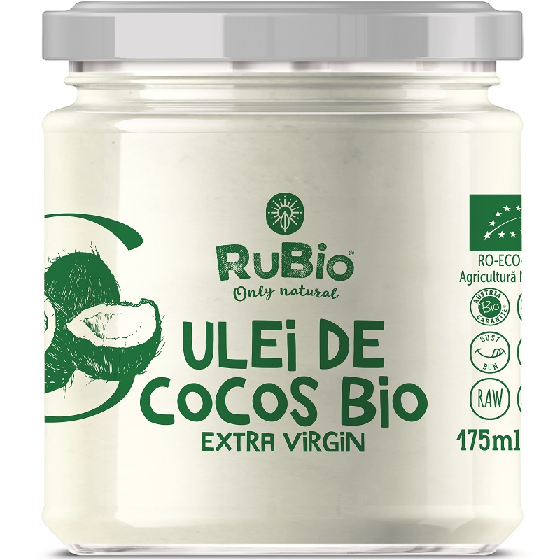 Ulei de cocos ecologic extra-virgin, 175 ml, Rubio