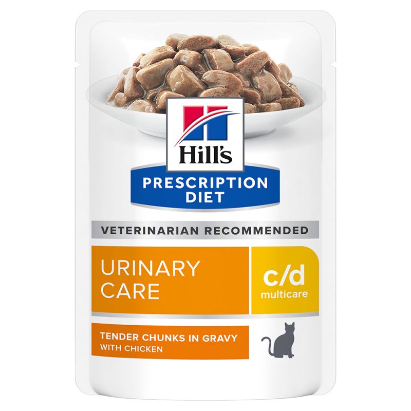 Hrana cu pui pentru pisici c/d Urinary Care, 85 g, Hill's PD
