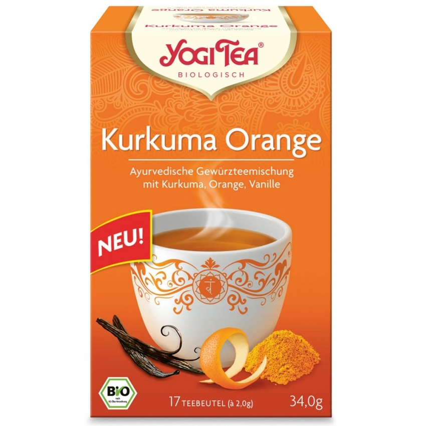 Ceai Bio Kurkuma Orange, 17 plicuri, Yogi Tea