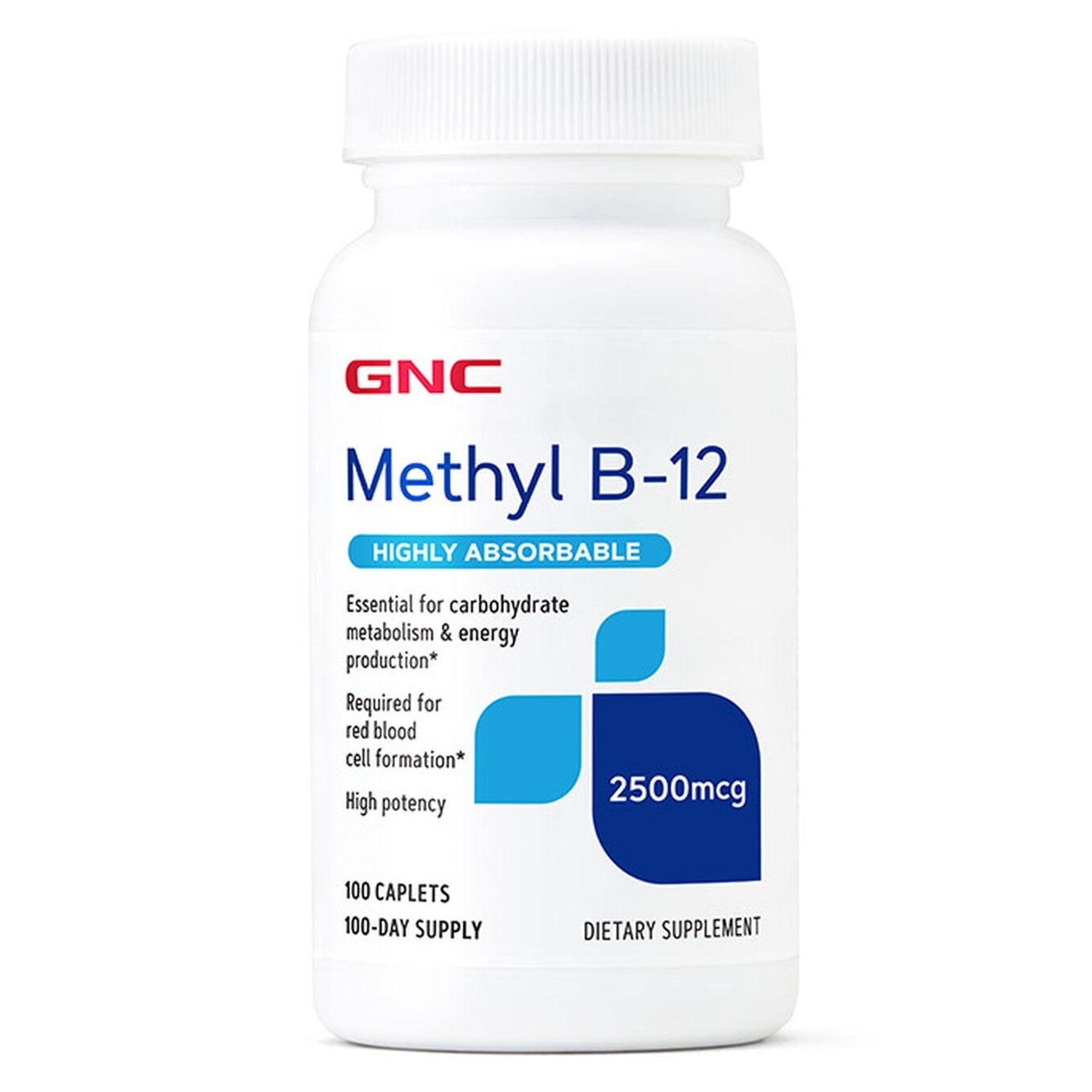 Vitamina B-12 Metilcobalamina, 2500 mcg, 100 tablete, GNC