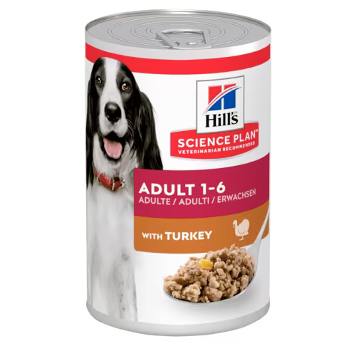 Hrana cu curcan pentru caini adulti Adult 1-6, 370 g, Hill's SP