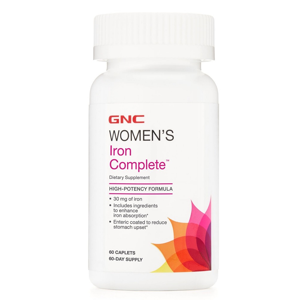 Formula cu fier pentru femei Iron Complete, 60 tablete, GNC