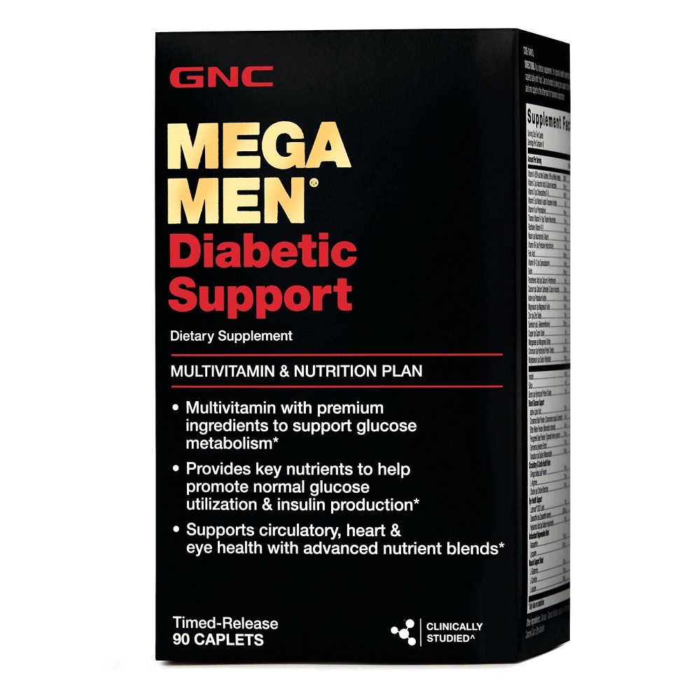 Multivitamine pentru barbati Diabetic Support Mega Mega Men, 90 tablete, GNC
