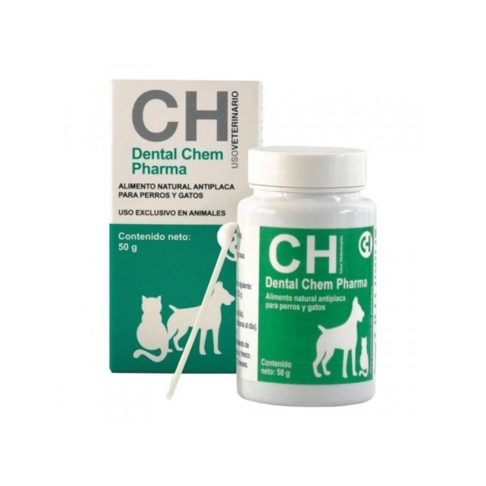 Supliment alimentar pentru caini si pisici impotriva formarii placii bacteriene si a tartului Dental Chem, 50 g, Chemical Iberica