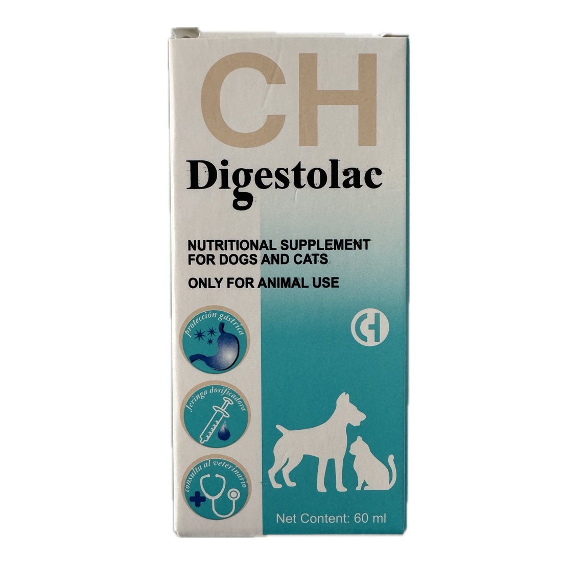 Supliment nutritiv pentru caini si pisici cu rol de protector gastric Digestolac Plus, 60 ml, Chemical Iberica