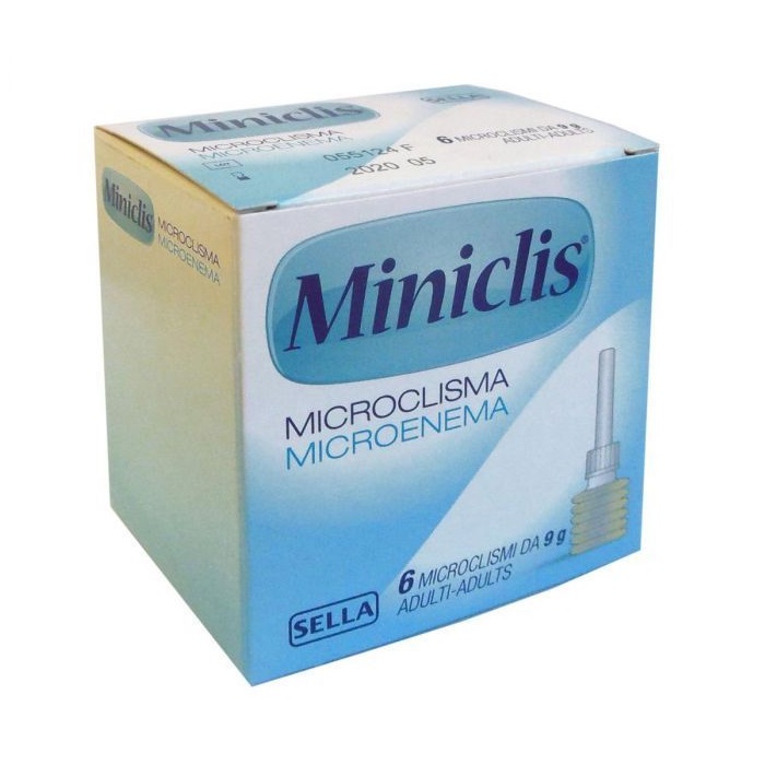 Microclisme pentru adulti Miniclis, 6 bucati x 9 g, Sella Farmaceutici 