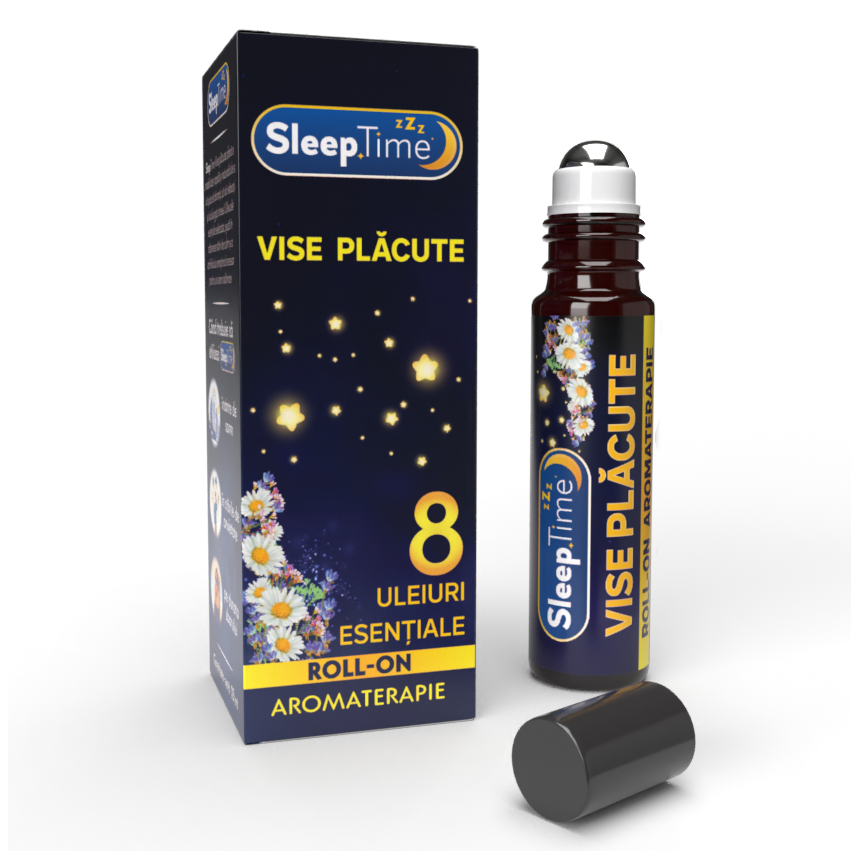 Roll-on aromaterapie SleepTime Vise placute, 10 ml, Justin Pharma