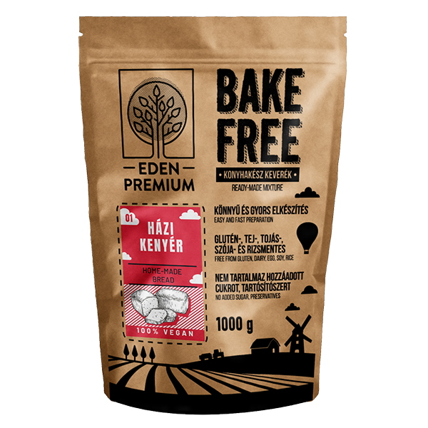 Mix de faina pentru paine de casa fara gluten Bake-Free, 1000 g, Naturking