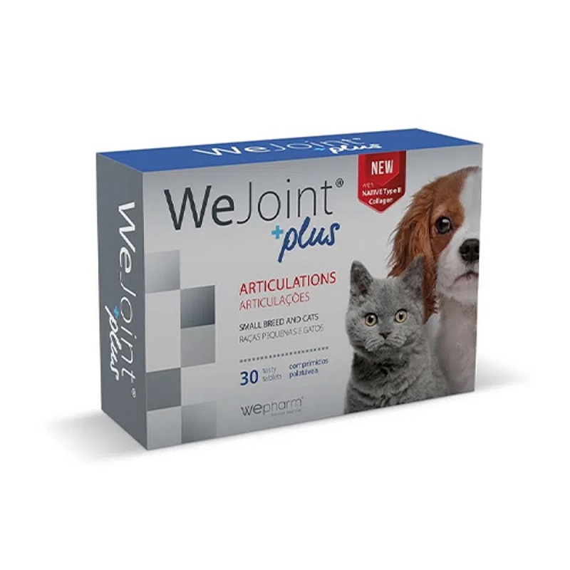 Supliment impotriva inflamatiei articulatiilor pentru caini de talie mica si pisici WeJoint Plus, 30 comprimate, WePharm
