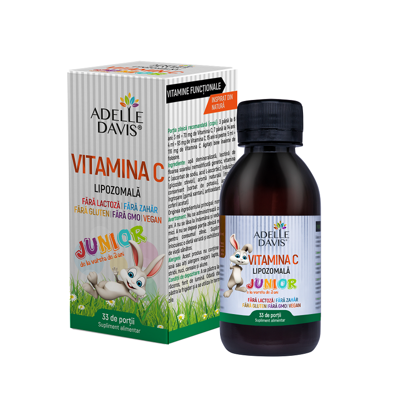 Vitamina C Junior Lipozomala, lichid, 100 ml, Adelle Davis