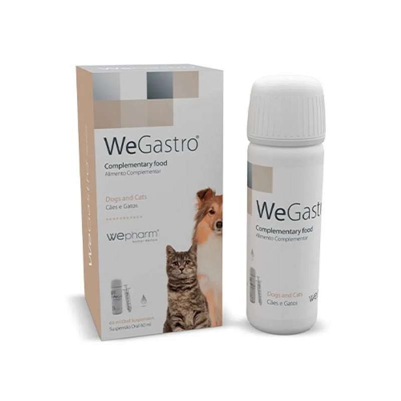 Supliment pentru buna functionare a stomacului sub forma de flacon cu seringa dozatoare pentru caini si pisici WeGastro, 60 ml, WePharm