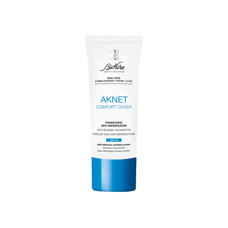 Fond de ten pentru tenul acnee Aknet Comfort Cover 101 ivoire, SPF 30, 30 ml, BioNike