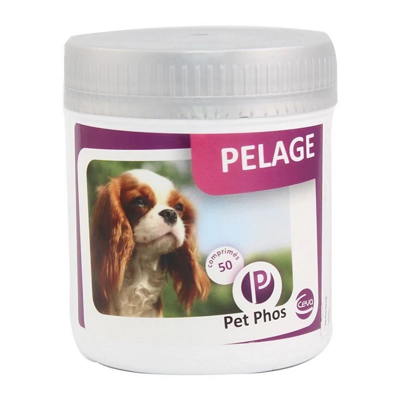 Supliment de vitamine pentru protejarea pielii si sanatatea blanii la caini Pet Phos Canin Special Pelage, 50 tablete, Ceva Sante
