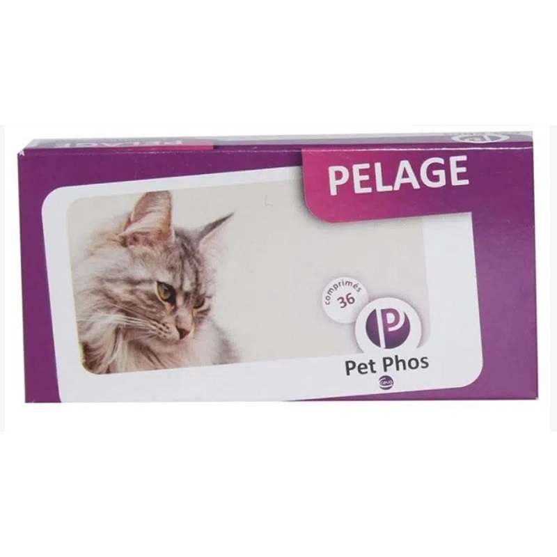 Supliment pentru imbunatatirea aspectului pielii si al blanii la pisici Pet Phos Felin Pelage, 36 comprimate, Ceva Sante