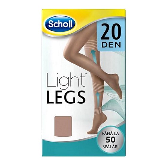 Ciorapi compresivi Light Legs 20 DEN, Marimea S, Bej, Scholl
