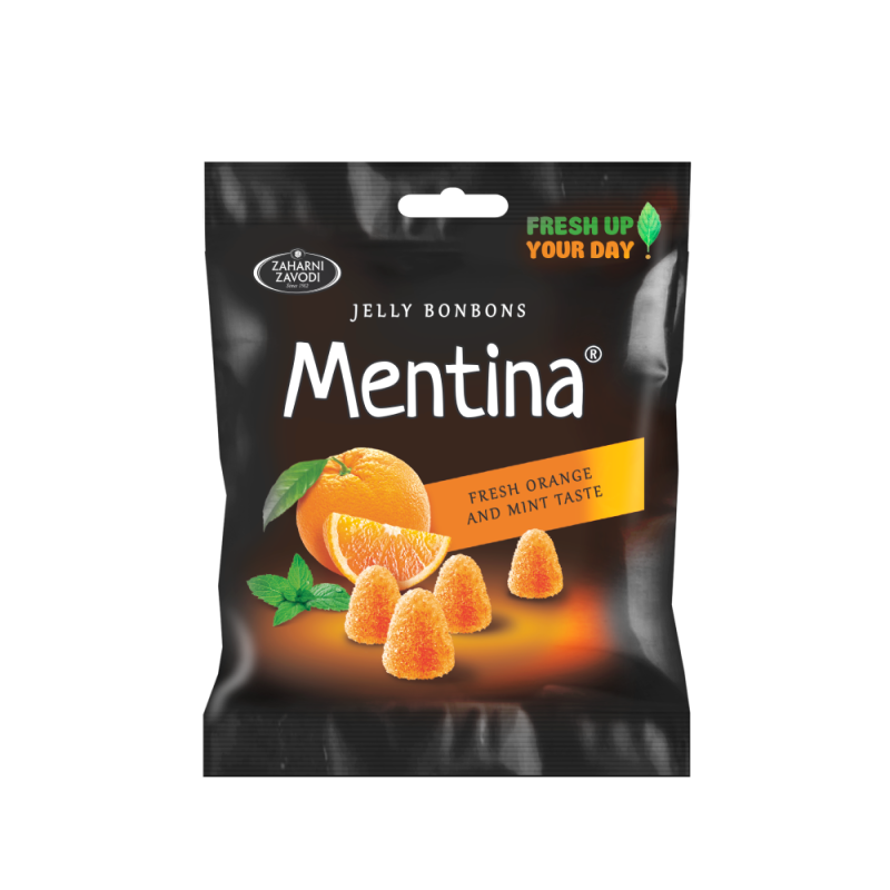 Jeleuri cu aroma de menta si portocale, 80 g, Mentina