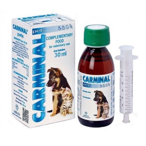 Supliment impotriva tulburarilor sistemului digestiv la caini si pisici Carminal Pets, 30 ml, Catalysis Vet