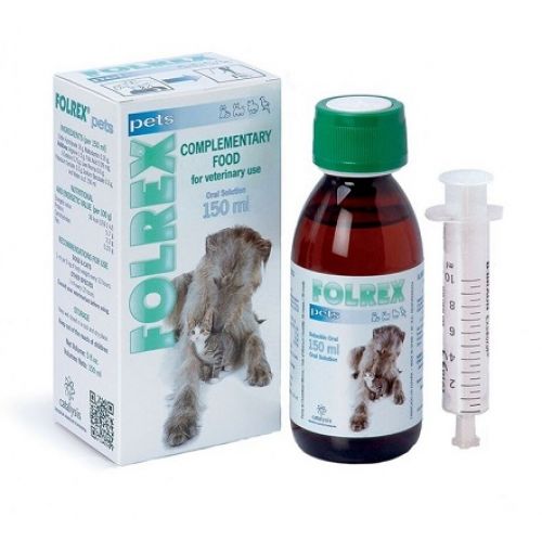 Supliment pentru calmarea durerilor si inflamatiilor la caini si pisici Folrex Pets, 150 ml, Catalysis Vet