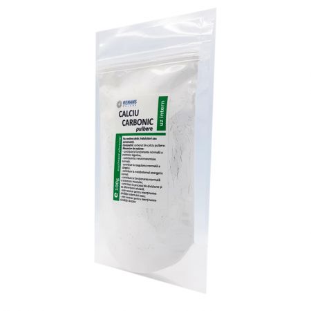 Calciu carbonic pulbere, 100 g - Renans Pharma