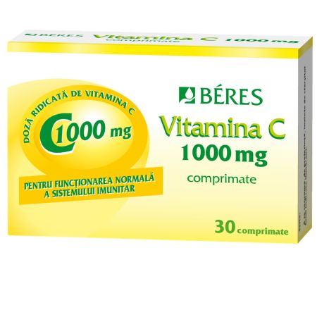 Vitamina C, 1000 mg, 30 comprimate, Beres Pharmaceuticals