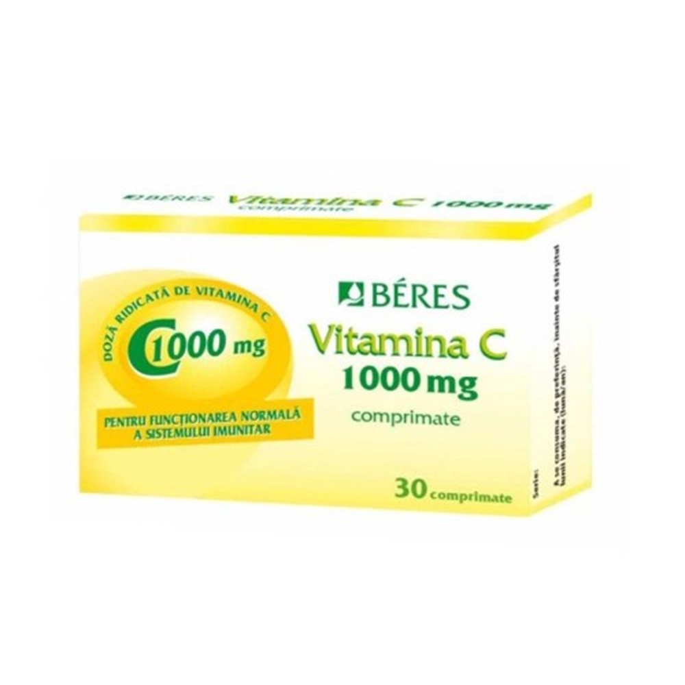 Vitamina C, 1000 mg, 30 comprimate, Beres Pharmaceuticals