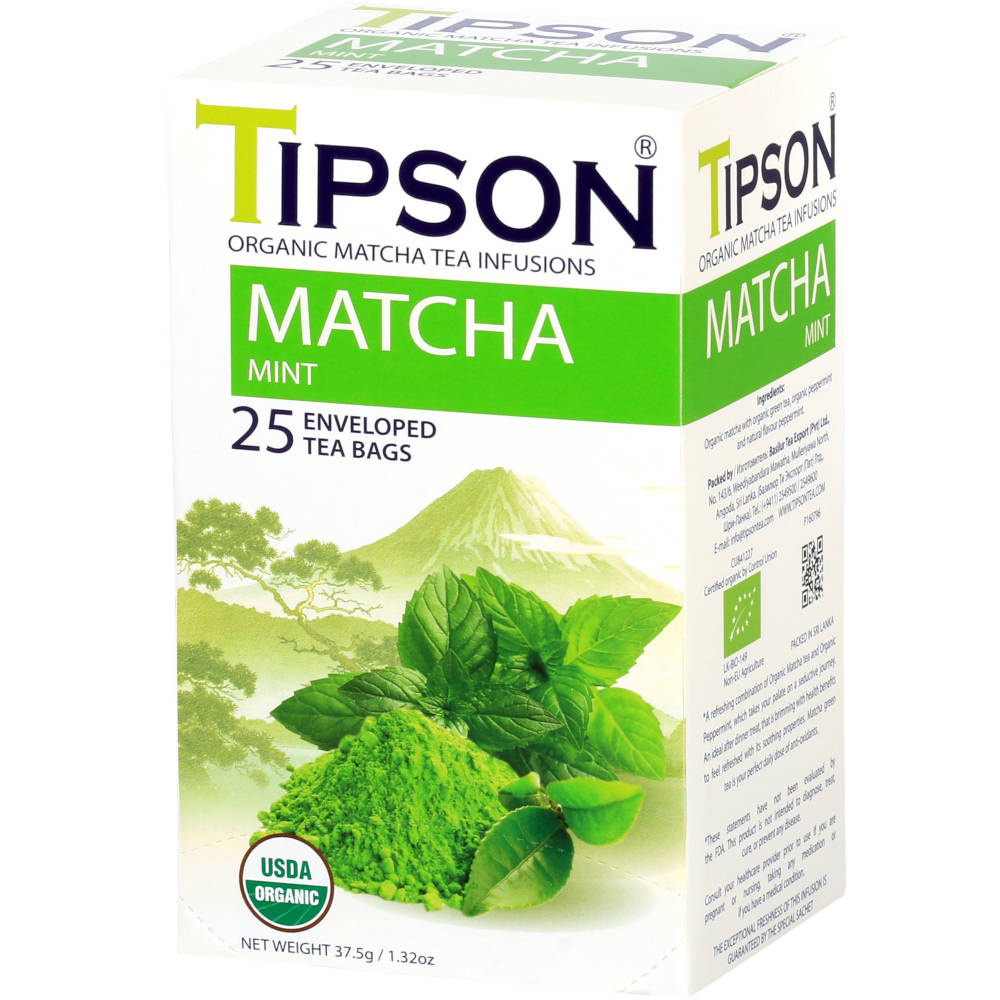 Ceai Eco matcha mint, 25 plicuri, Tipson