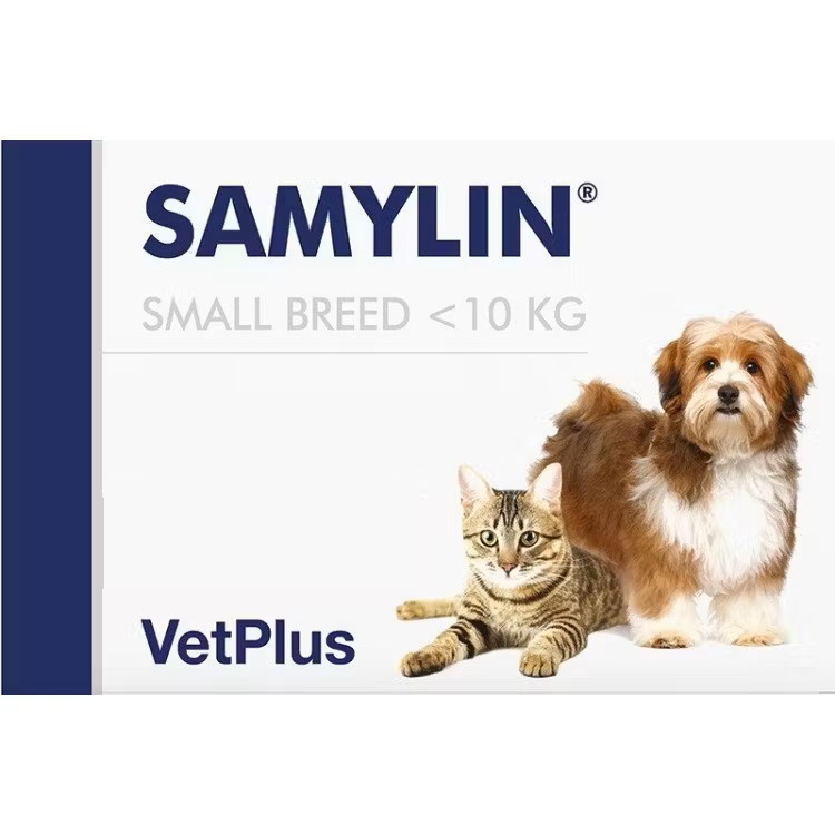 Supliment nutraceutical pentru menținerea sănătății ficatului la caini si pisici <10 kg Samylin Small Breed, 30 tablete, VetPlus
