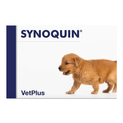 Supliment nutritiv pentru caini aflati in perioada de crestere 3 luni+ Synoquin Growth, 60 tablete, VetPlus