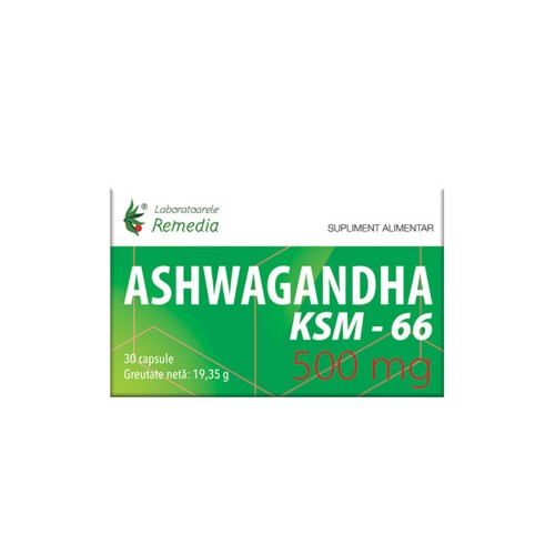 Ashwagandha KSM-66, 500 mg, Remedia